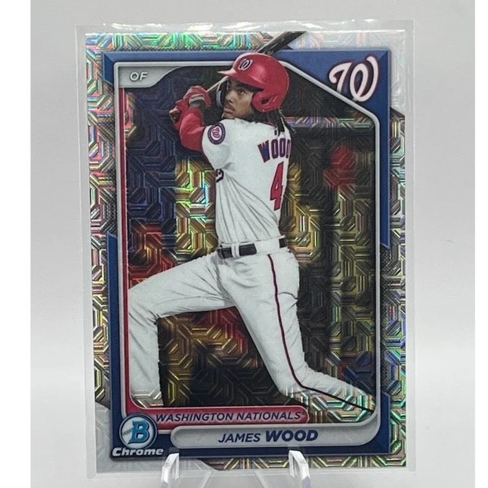 James Wood Mojo Refractor 2024 Bowman Chrome BCP-91 MLB Washington Nationals